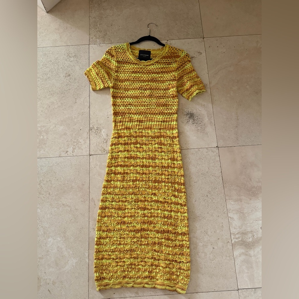 Yellow & Orange Knit Maxi Dress - Women - Picture 4 of 5